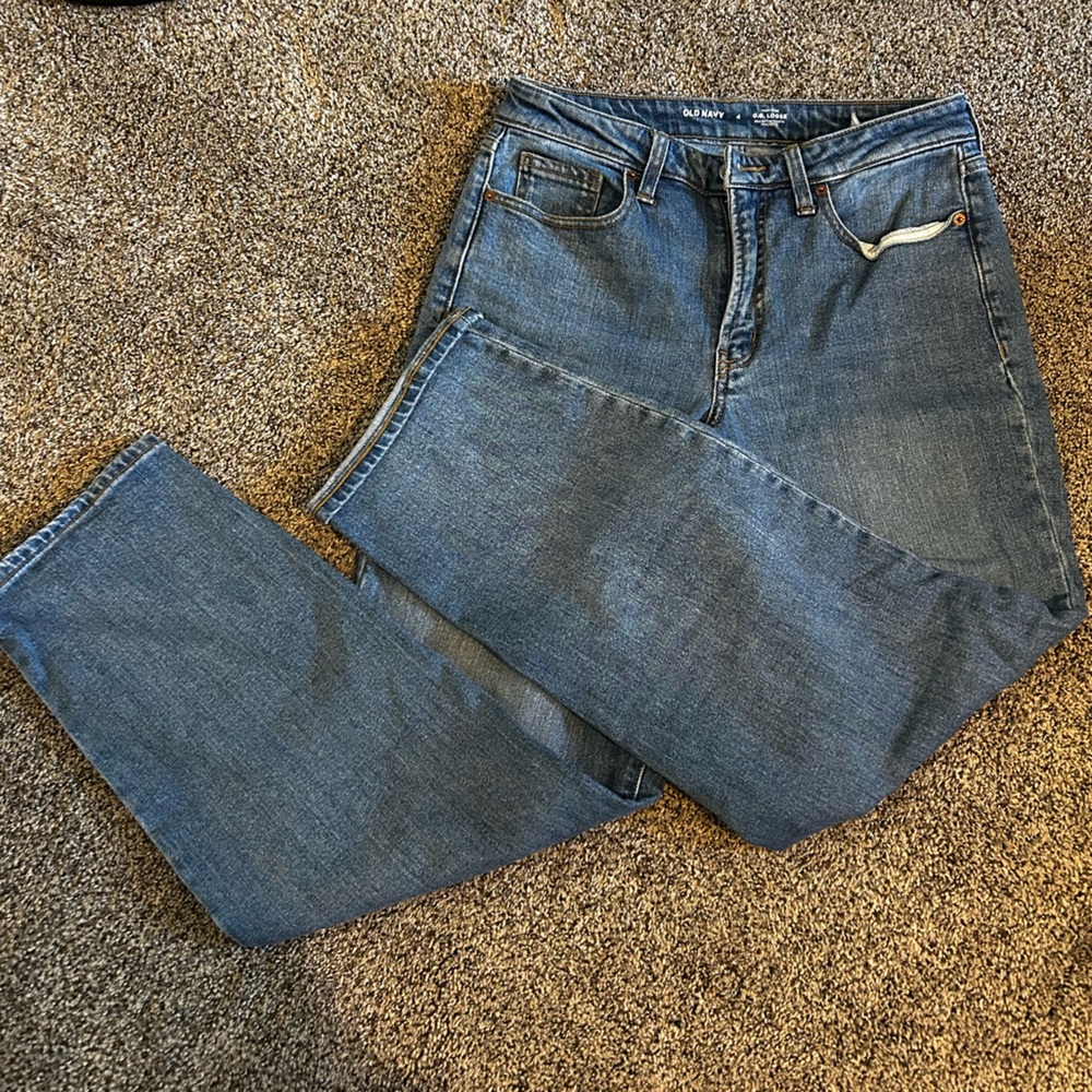 Old Navy Women's Straight Leg Blue Jeans